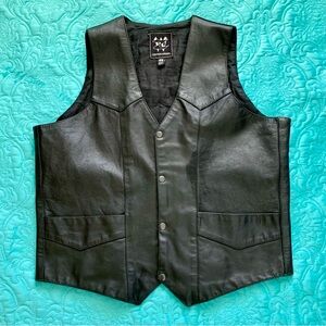 Black Leather Vest